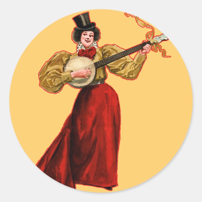 Lady In Red Sticker (Front)