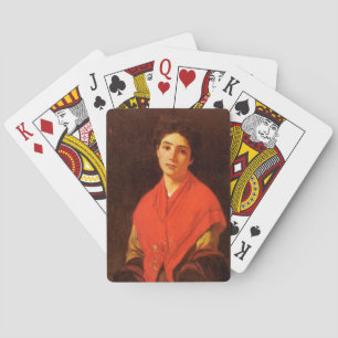 Lady in Red (Vintage Italian Art) Playing Cards