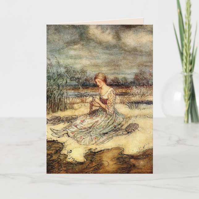 LADY IN THE FIELD BLANK ALL-OCCASION CARD (Front)