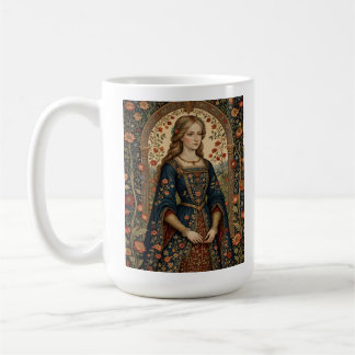 Lady in the garden, medieval illustration/renaissa coffee mug