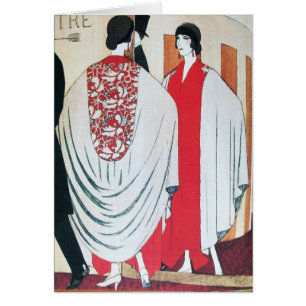 LADY IN THE MIRROR Art Deco Beauty Fashion 