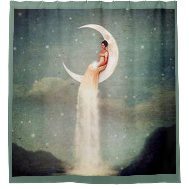 LADY IN THE MOON SHOWER CURTAIN (Front)