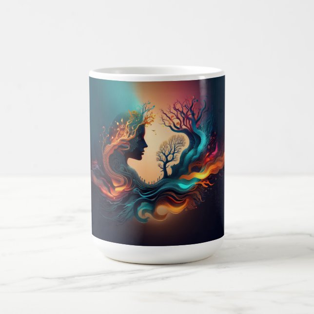 Lady in the Tree  Coffee Mug (Center)