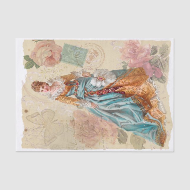 Lady in waiting tissue paper (Front)