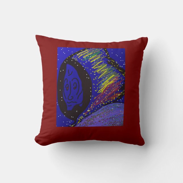 Lady in Wintertime Throw Pillow (Front)