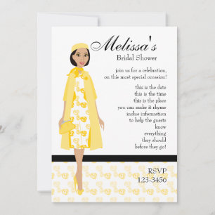 Lady In Yellow Invitation