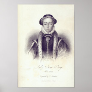 Lady Jane Grey, engraved by S. Freeman Poster