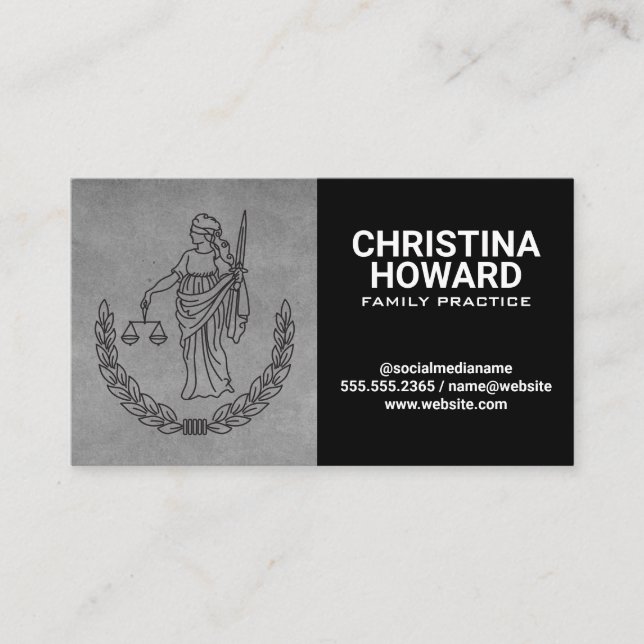Lady Justice Business Card (Front)
