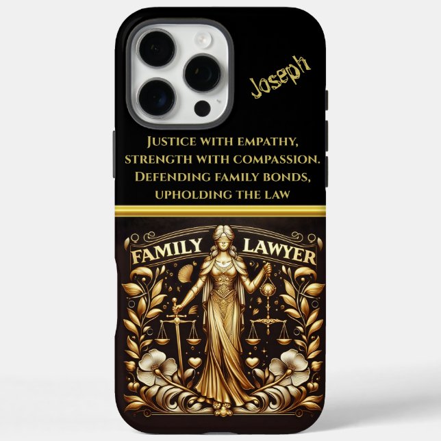 Lady Justice: Elegance in Family Law Case-Mate iPhone Case (Back)