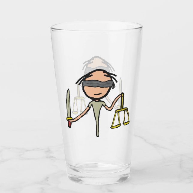 Lady Justice Glass (Front)