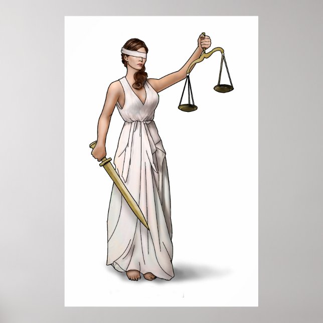 Lady Justice Illustration Poster (Front)
