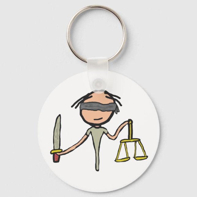 Lady Justice Key Ring (Front)