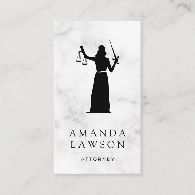 Lady | Justice | Lawyer Appointment Card (Front)