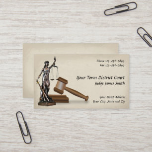 Lady Justice Lawyer Attorney at Law Business Card