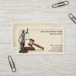Lady Justice Lawyer Attorney at Law Business Card