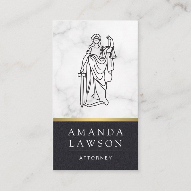 Lady Justice | Lawyer | Law Appointment Card (Front)