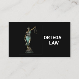 Lady Justice on Black 2020 Business Card