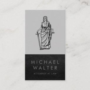 Lady Justice   Real Estate   Leather Trim Business Card