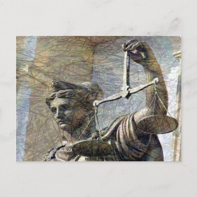Lady Justice Statue Postcard (Front)