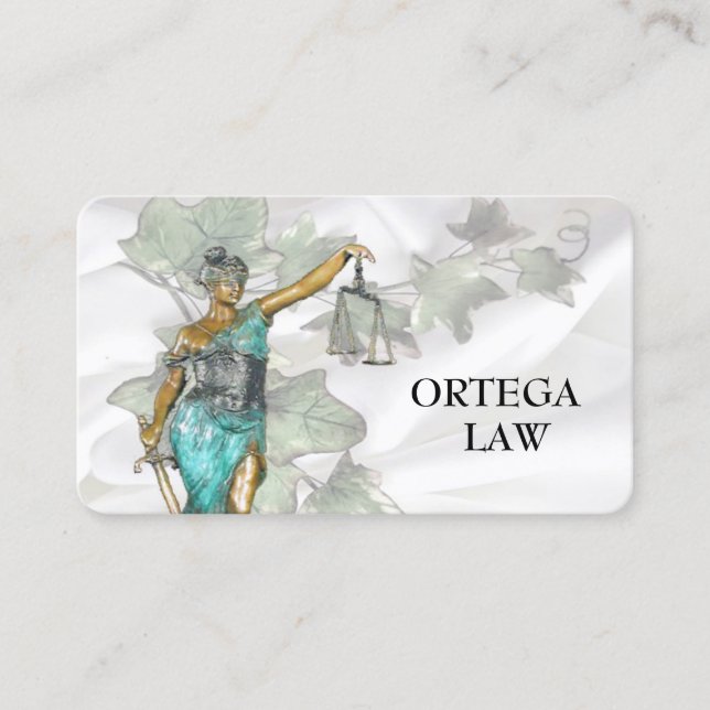 Lady Justice  Template Business Card (Front)
