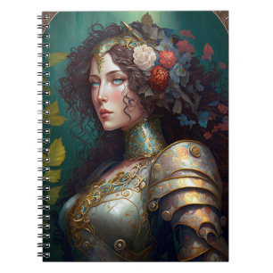 Lady Knight Warrior Armour Fantasy Art Notebook