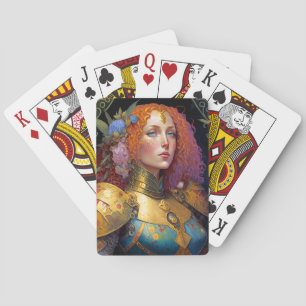 Lady Knight Warrior Armour Fantasy Art Playing Cards