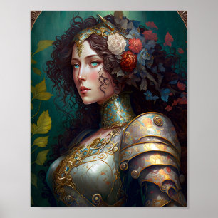 Lady Knight Warrior Armour Fantasy Art Poster