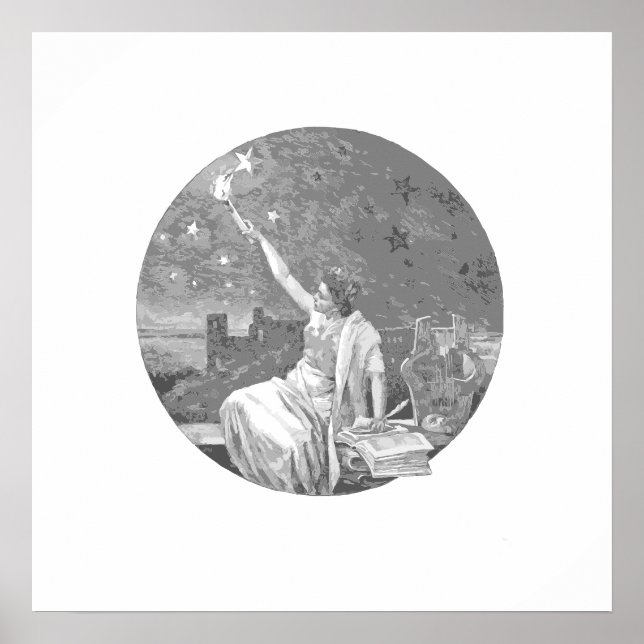 Lady Knowledge Illustration Poster (Front)