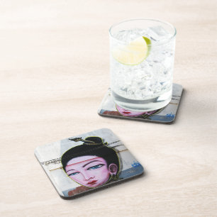 Lady Lao Graffiti Street Art Coaster