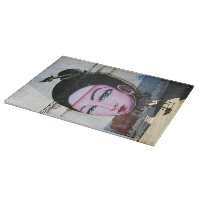 Lady Lao Graffiti Street Art Cutting Board (Corner)