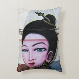 Lady Lao Graffiti Street Art Decorative Cushion