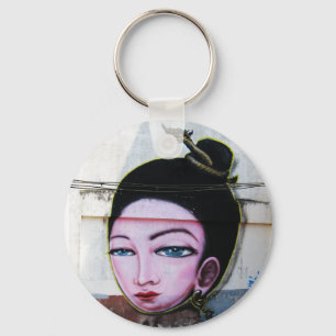 Lady Lao Graffiti Street Art Key Ring