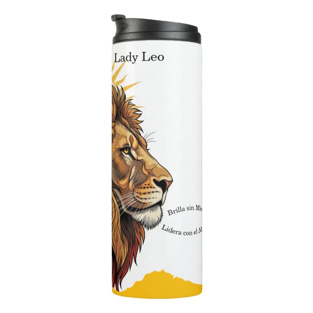 Lady Leo Leo Zodiac Thermal Mug (Rotated Right)