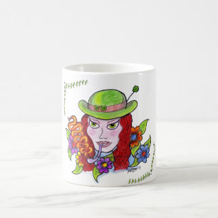 Lady Leprechaun Tattoo Flash Mug