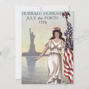 Lady Liberty American Flag Statue of Liberty Invitation