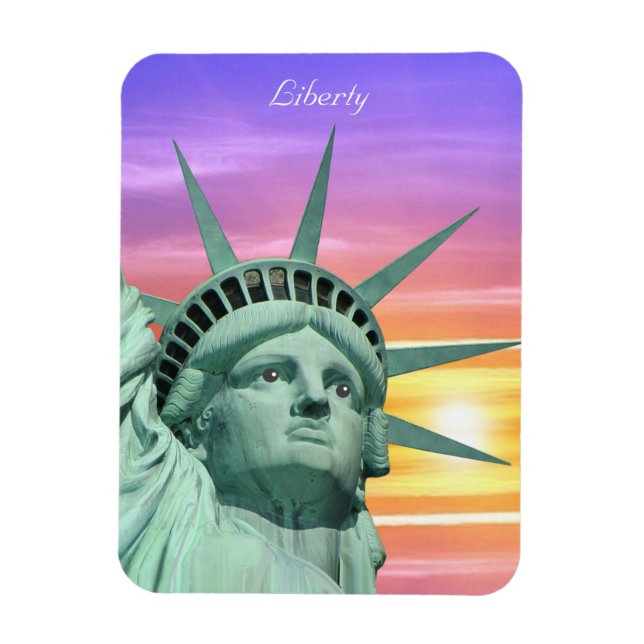 Lady Liberty and Sunrise Magnet (Vertical)