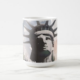 Lady Liberty and the American Flag Coffee Mug