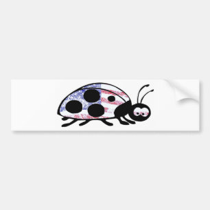 Lady Liberty Bug Bumper Sticker