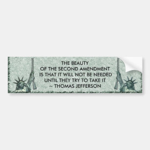 LADY LIBERTY BUMPER STICKER - 2ND AMENDMENT