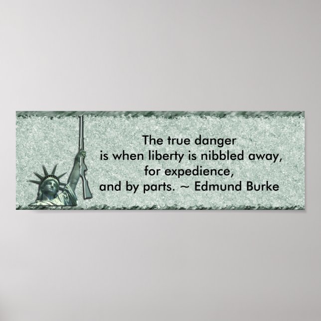 LADY LIBERTY - BUMPER STICKER - EDMUND BURKE QUOTE POSTER (Front)