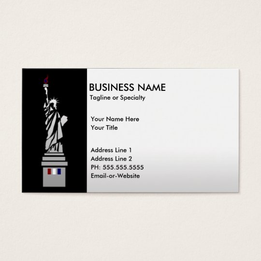 lady liberty business card