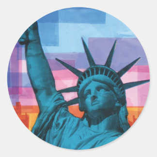 Lady Liberty Classic Round Sticker