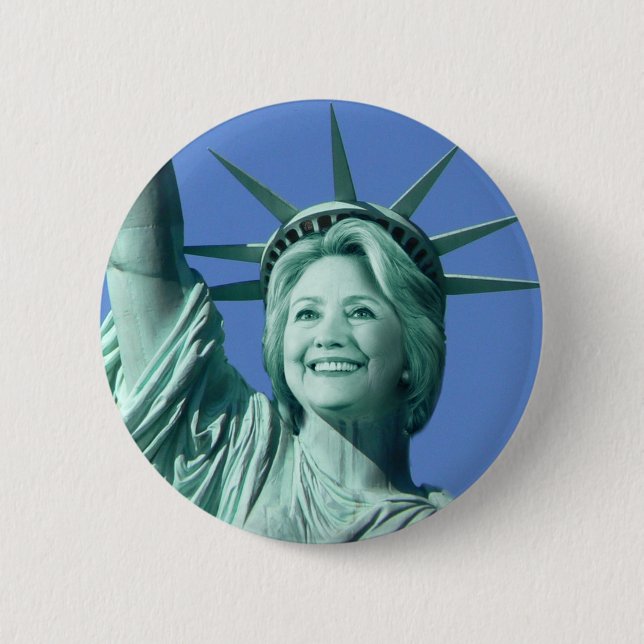 Lady Liberty Hillary Clinton Button (Front)