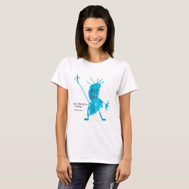 Lady Liberty is Crying T-Shirt (Front Full)