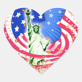 Lady Liberty, New York Heart Sticker