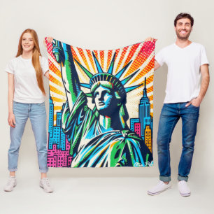 LADY LIBERTY-NYC GROOVE 2 FLEECE BLANKET