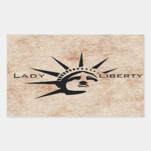 Lady Liberty Rectangular Sticker