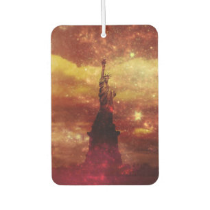 Lady Liberty red and yellow stars Car Air Freshener
