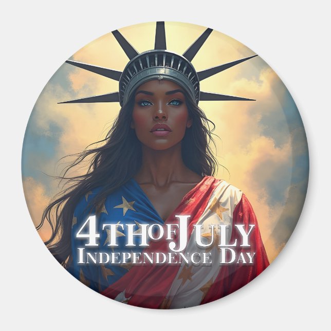 Lady Liberty Reimagined – A New Face of Freedom Magnet (Front)