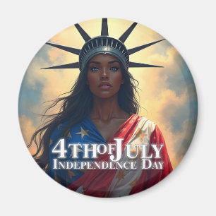 Lady Liberty Reimagined – A New Face of Freedom Magnet